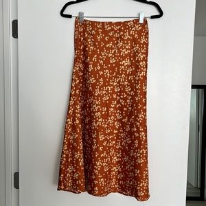 Cotton On Floral Print Midi Skirt